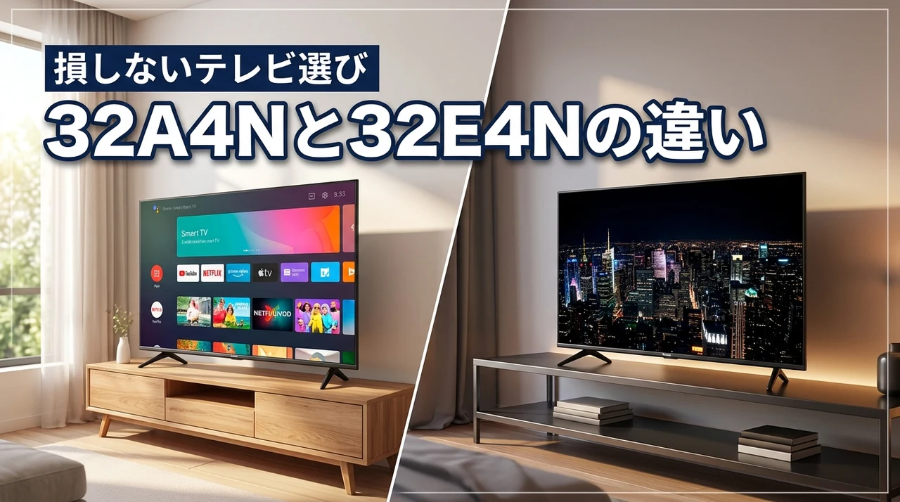 ハイセンス32a4nと32e4nの違いを暴露！損しないテレビの選び方とは