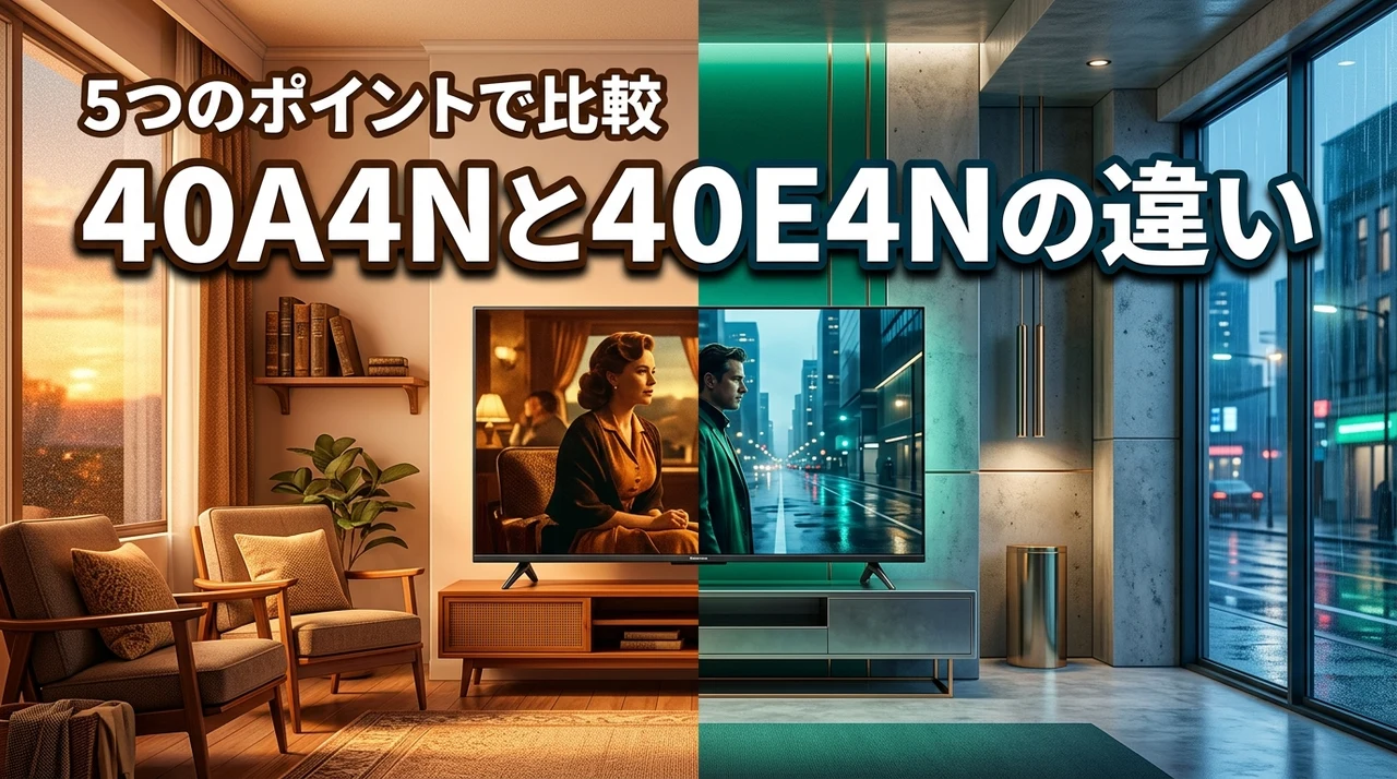 ハイセンスの40a4nと40e4nの違いを5つのポイントで比較！コスパ最強は？