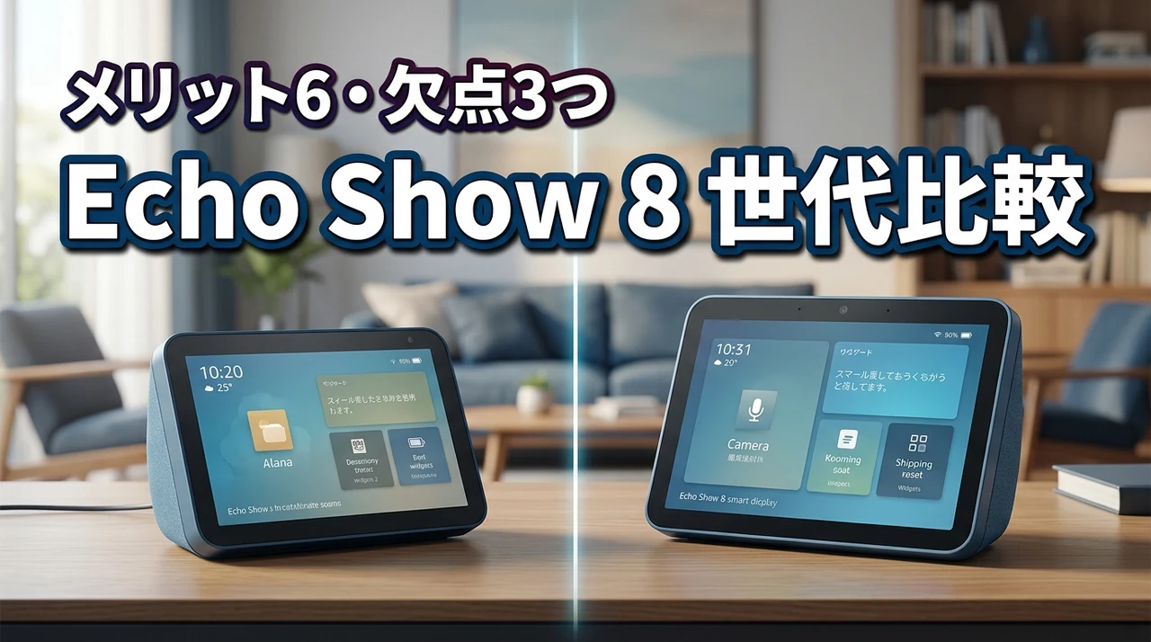 echo show 8 第2世代と第3世代の違いは？メリット6つと欠点3つを比較