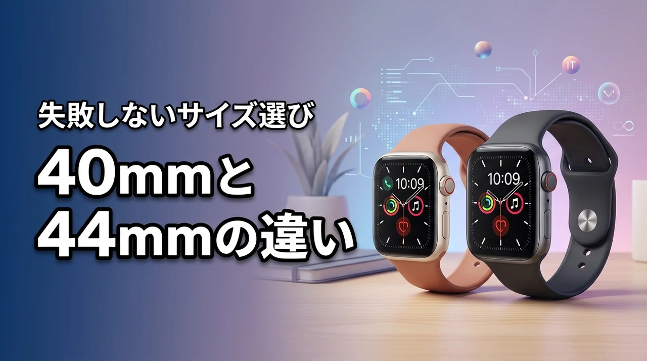 【失敗しない】applewatchの40と44の違いは？手首の太さに合う選び方