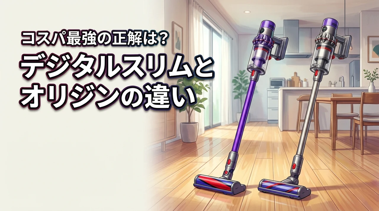 【結論】ダイソン デジタルスリムとオリジンの違いは？コスパ最強の正解モデル