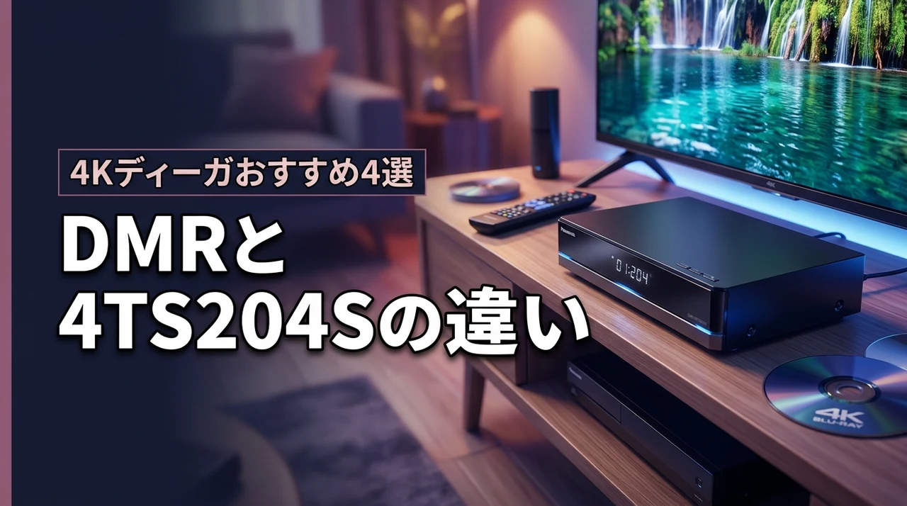 dmrと4ts204sの違いは？4Kディーガおすすめ4選と比較してメリットを紹介