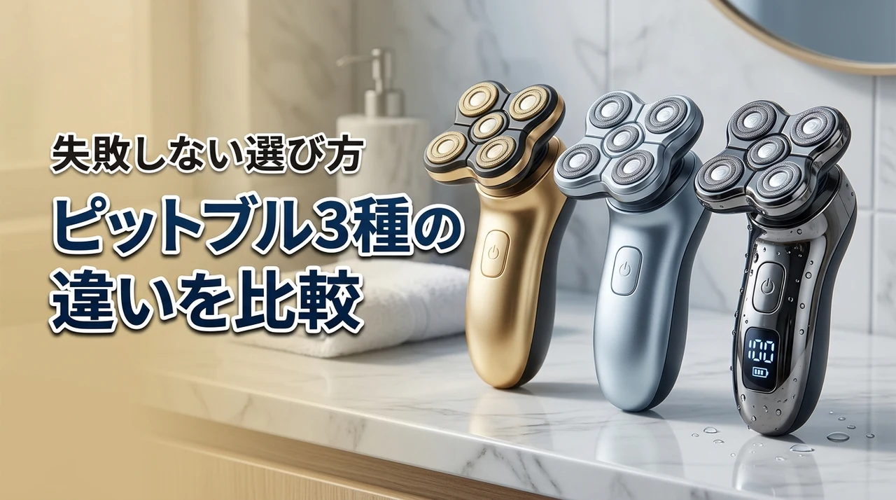 スカルシェーバーのピットブル3種の違いを比較！メリットや失敗しない選び方