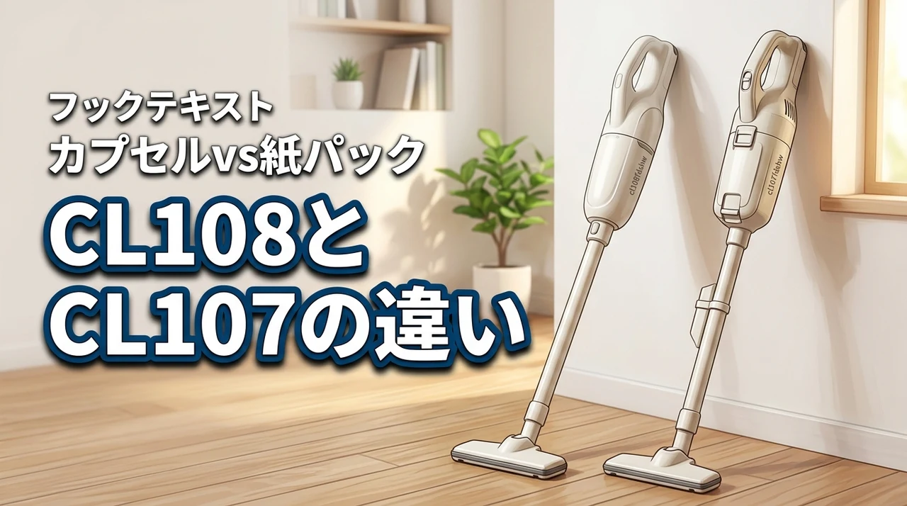cl108fdshwとcl107fdshwの違い！カプセル式と紙パック式選ぶならどっち