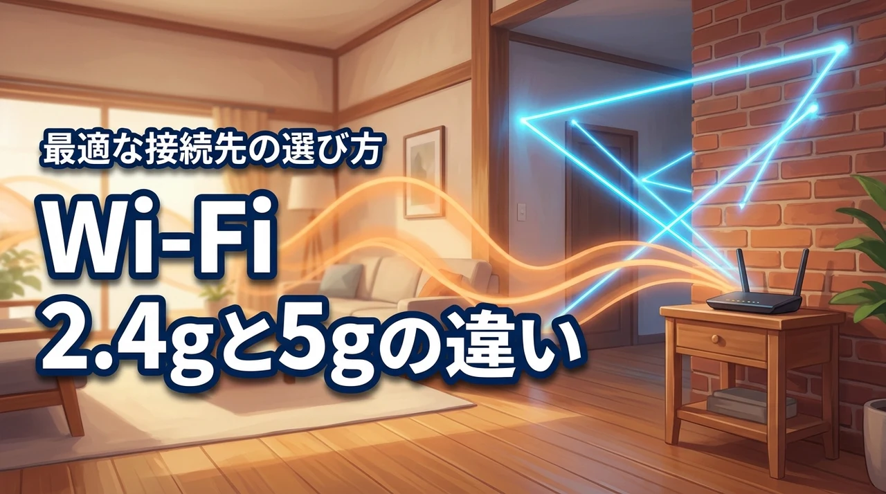 ネットが遅い？Wi-Fiの2.4gと5gの違いを理解して最適な接続先を選ぼう