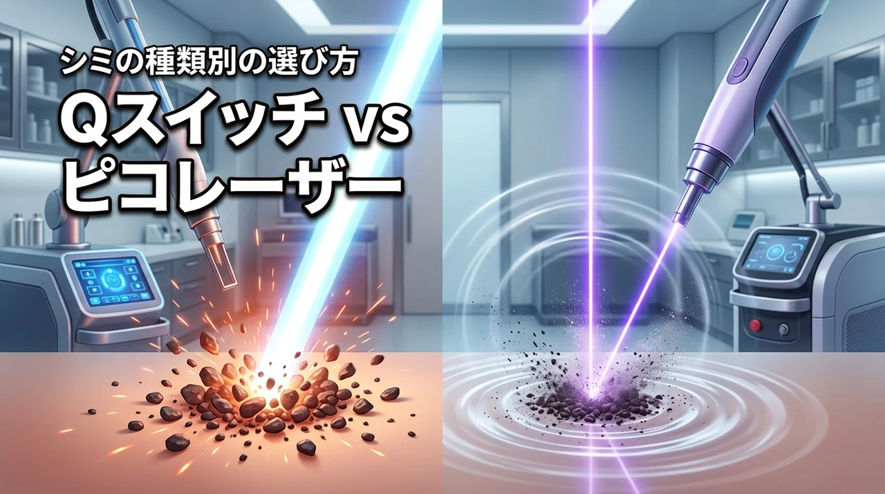 シミの種類で選ぶのが正解！qスイッチレーザーとピコレーザーの違いを知り失敗を回避