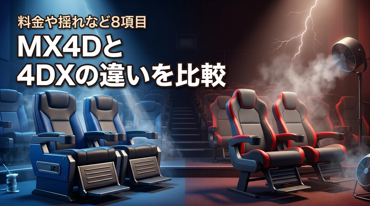 mx4dと4dxの違いを8項目で比較！座席の揺れや料金・導入館を網羅