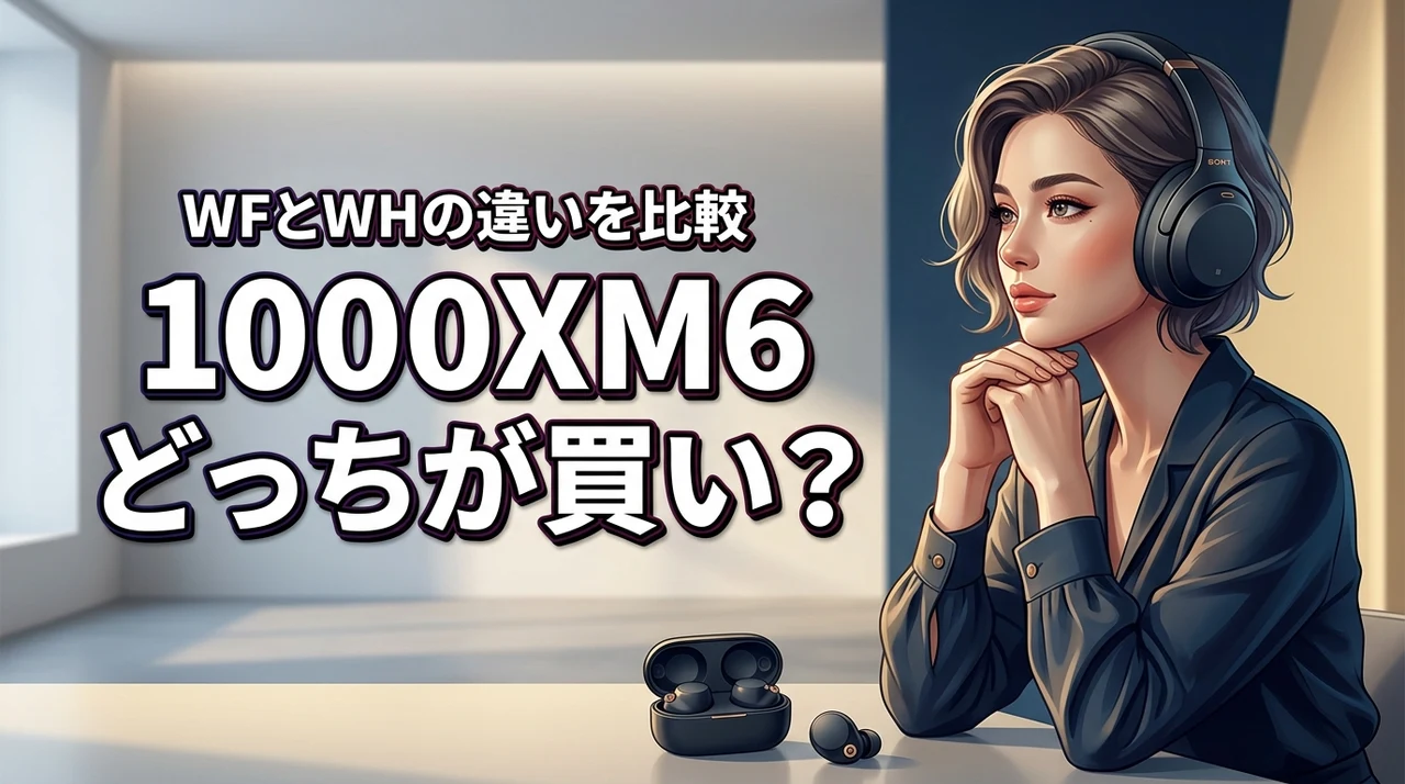 wf 1000xm6とwh 1000xm6の違いで迷う人へ！どっちを買うべき？