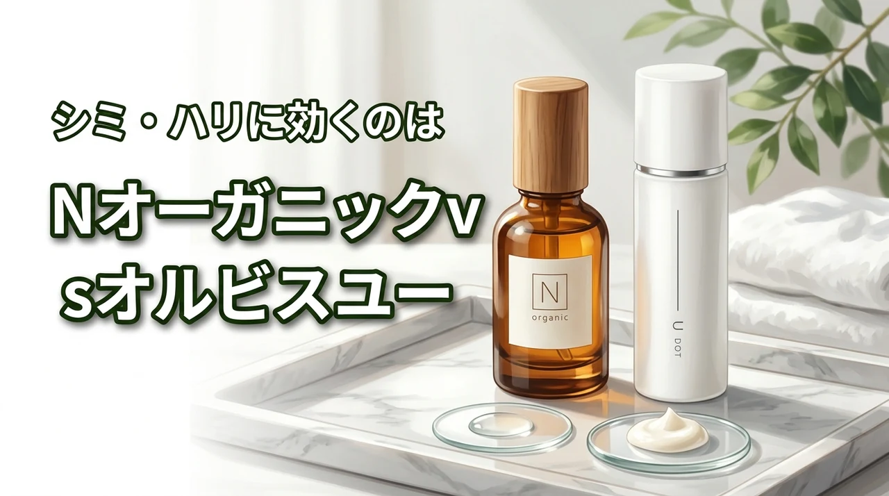 【結論】n.オーガニックとオルビスユー ドットを比較！シミ・ハリに効くのはどっち？