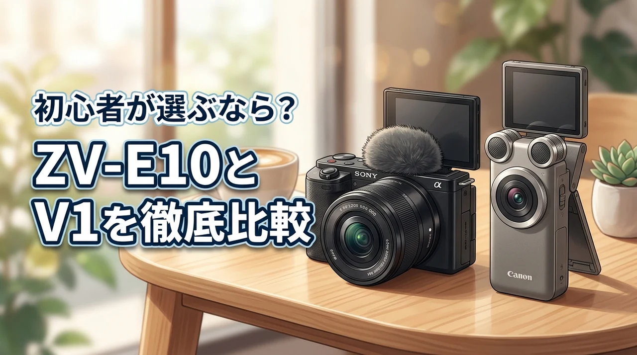 zvのe10とpowershotのv1を比較！Vlog初心者はどっちを買うべき？