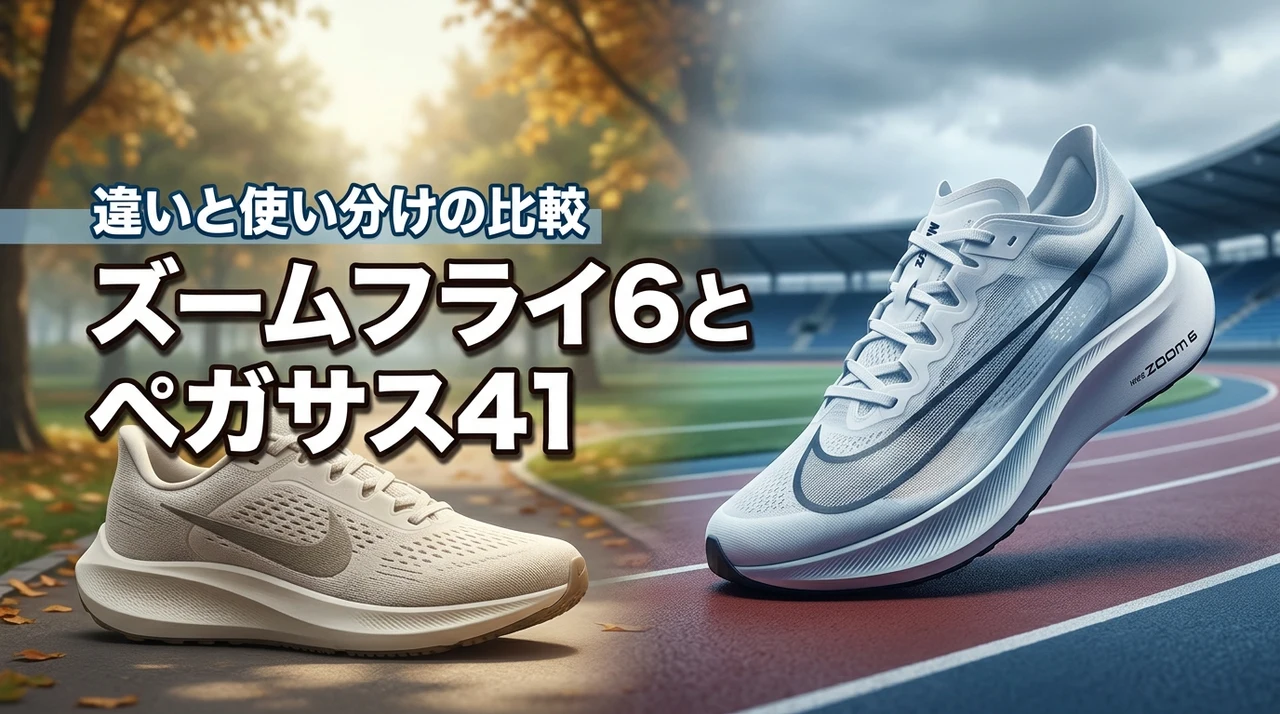 ズームフライ6とペガサス41の違いは何？走力や目的に合わせた使い分けを解説