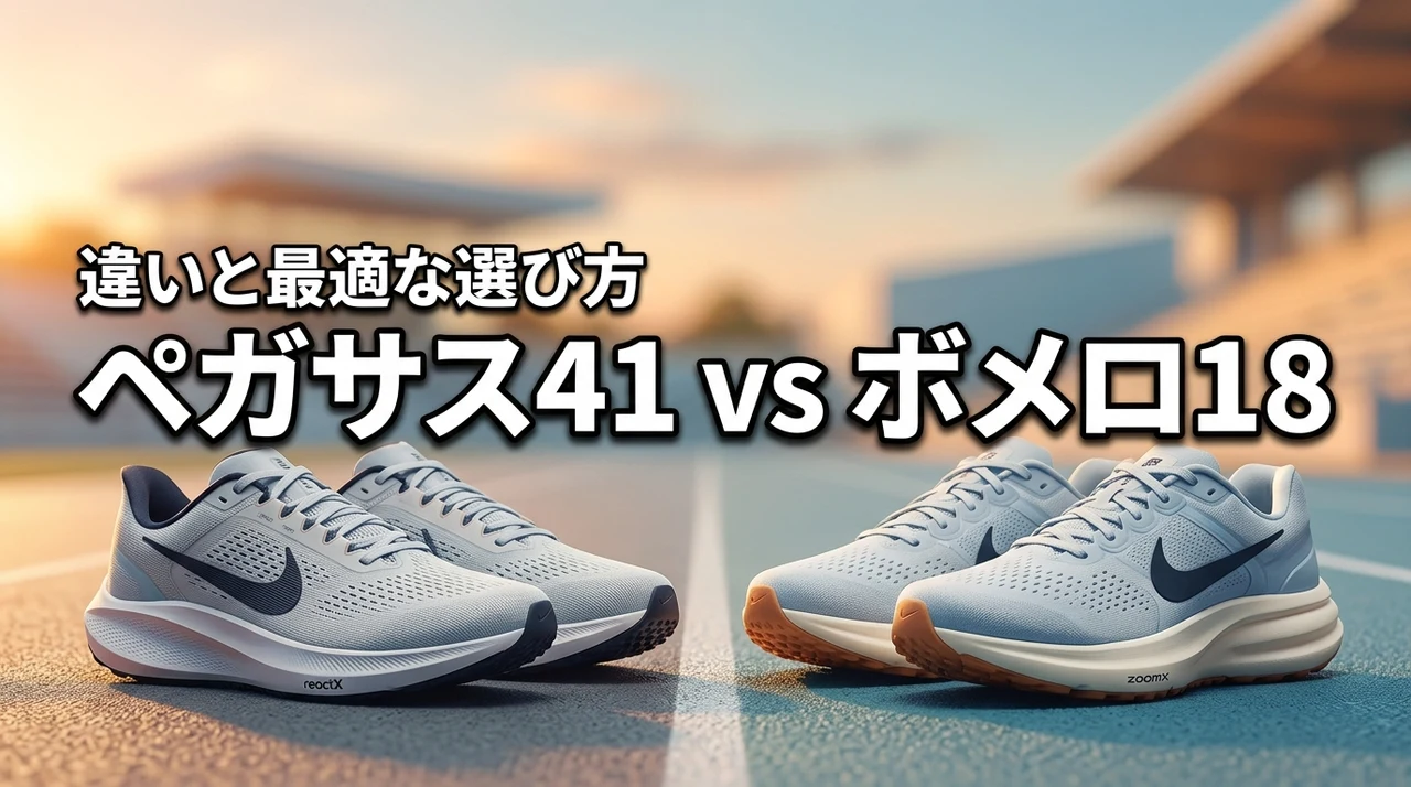 ペガサス41とボメロ18の違いで迷ったら？ジョギングと普段履きで選ぶ基準を解説