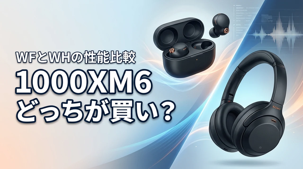 どっちが買い？WF-1000XM6とWH-1000XM6の違いを性能と用途から比較