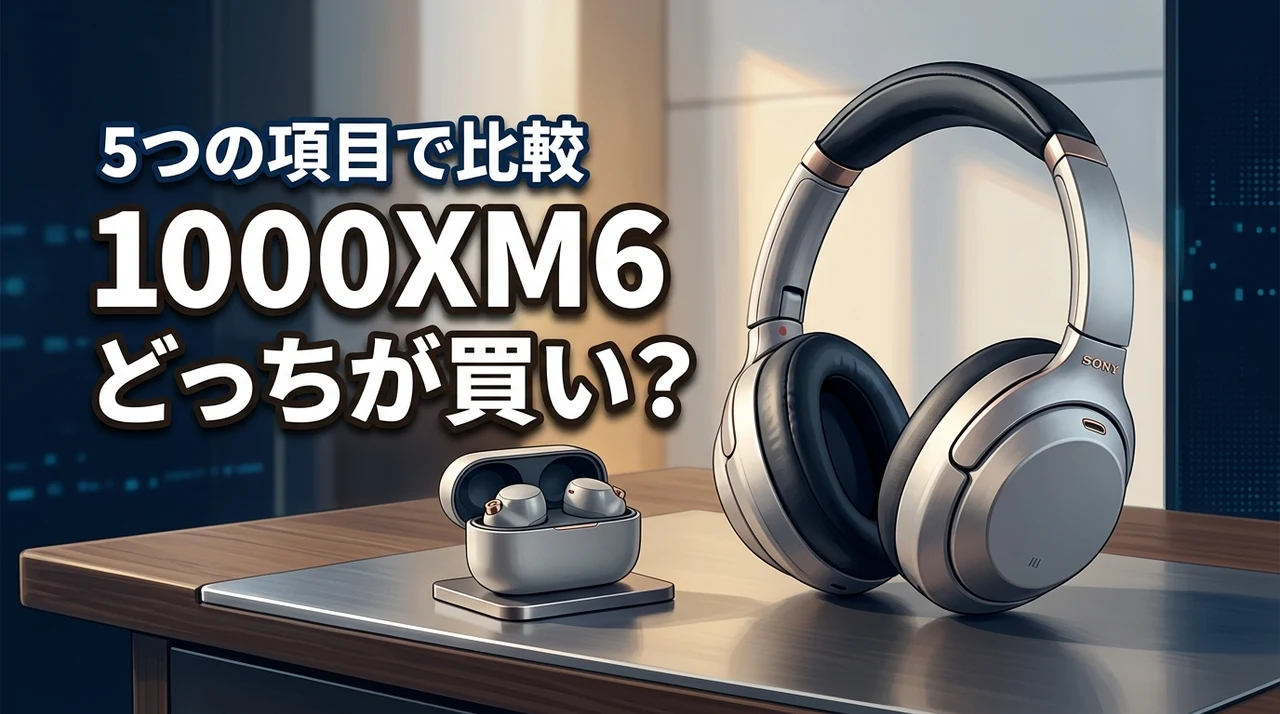 WF-1000XM6とWH-1000XM6はどっちが買い？5つの比較で違いを解明