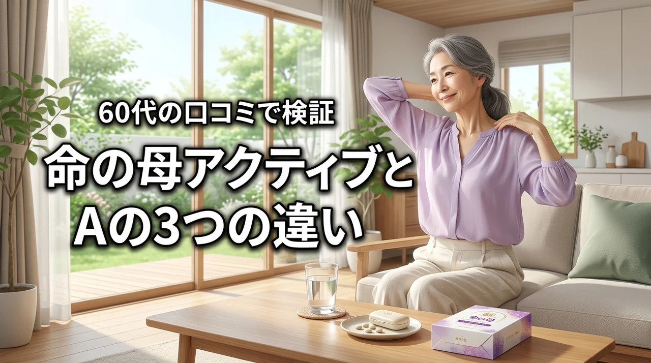 命の母アクティブとAの3つの違い！60代の口コミからわかった不調への効果とは