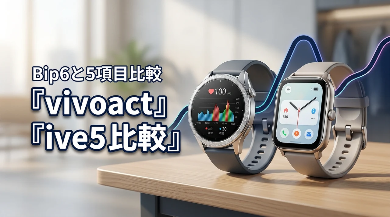 ガーミン vivoactive5とAmazfit Bip6を比較！5つの重要項目
