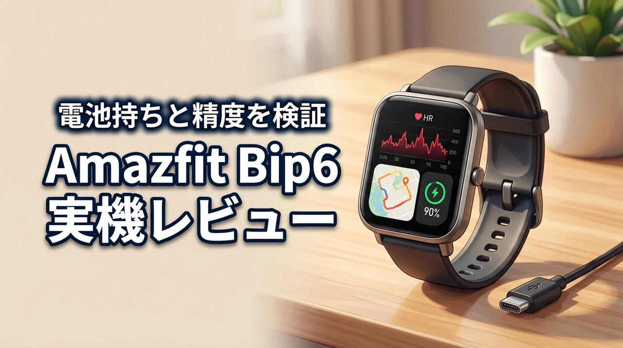 Amazfit Bip6をレビュー！バッテリー持ちや精度の実力を実機で検証した結果