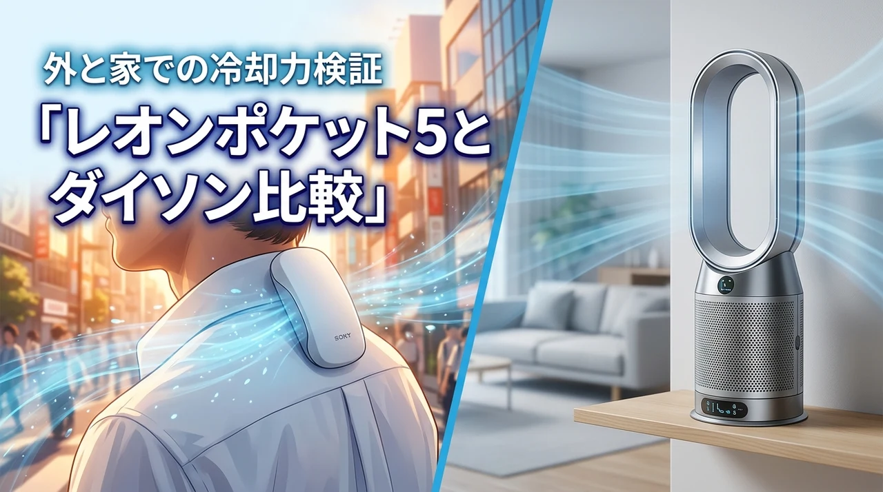 レオンポケット5とダイソン扇風機の比較で迷う人へ！外出時と在宅での冷却力を検証