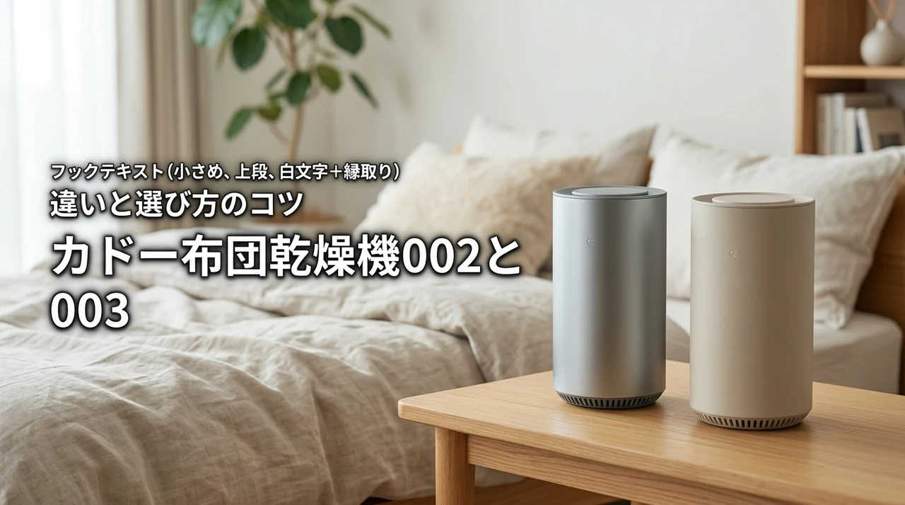 カドーの布団乾燥機002と003の違いは何？口コミから最適な1台を選ぶコツを公開