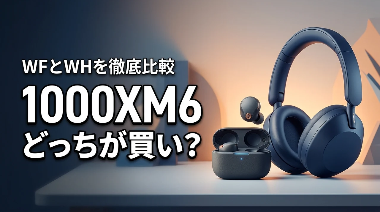 wf 1000xm6とwh 1000xm6の違いで迷う人へ！どっちを買うべきか検証