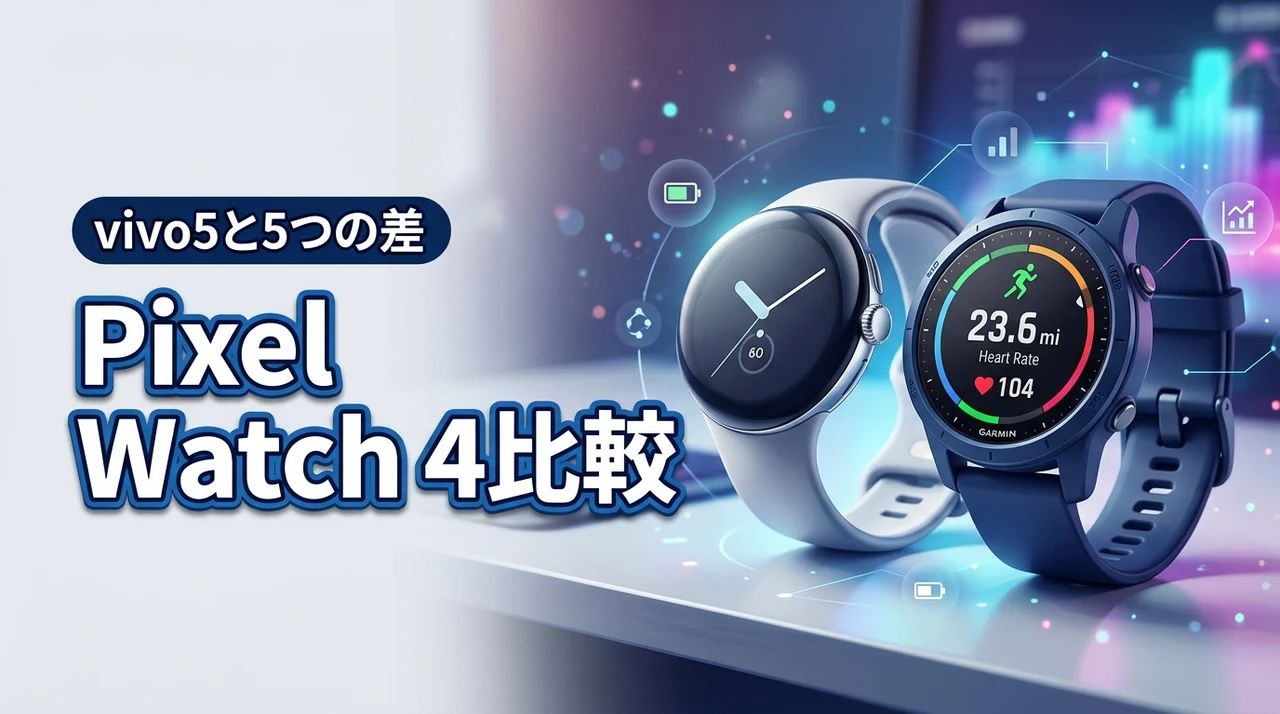 pixel watch4とvivoactive5を比較！電池持ちなど5つの決定的な差（記事のアイキャッチ画像）