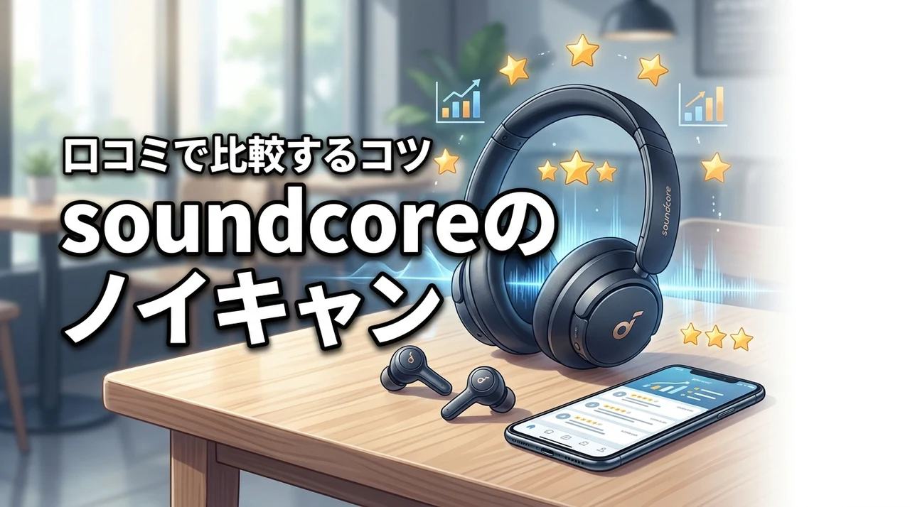 soundcoreのノイキャン性能は？口コミから比較する失敗しない機種選びのコツ（記事のアイキャッチ画像）